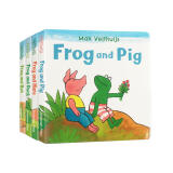 【进口原版】青蛙弗洛格（4册） Frog and Friends   低幼儿纸板翻翻图画故事书 英文绘本童书