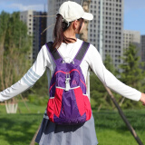 杉木山装户外超轻皮肤包女夏季轻便折叠双肩包便携运动背包轻薄旅行登山包 紫玫红-蜘蛛25L