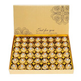费列罗（Ferrero Rocher）巧克力礼盒金莎生日礼物女生实用情人节礼物送女友 48粒费列罗 礼盒装 600g