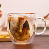 卡伦特（Colet)办公室家用双层咖啡杯茶冷热水杯牛奶杯隔热耐高温透明玻璃杯子