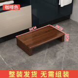 冬鹰匠搭脚凳脚踏凳实木办公室脚踏台阶脚踏板垫脚板木质阳台增高踏步 50长*30宽*15高 咖啡色