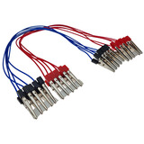 舜江 长约40cm实验导线 初中物理电学电路教学教具 双头铁质鳄鱼夹导线10根 