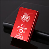 Aifang创意铝合金20支装烟盒潮流防潮抗压DIY定制金属便携盒 MG空军（软包）