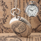 IGIFTFIRE罗马怀表学生挂表大号翻盖韩版项链表夜光简约男女考试机械石英 阿拉伯白光