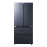 美的（Midea）冰箱法式四门522升60cm薄纯平全嵌微晶一周净味除菌智能家用冰箱BCD-522WUFGPZMA钻影灰