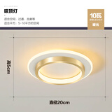 祎琳过道走廊灯现代简约北欧入户门厅玄关衣帽间灯创意个性led房间灯 金色圆形20CM暖光