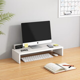 立太（LEADTEK） 电脑增高架显示器托架笔记本支架垫高桌面收纳架子办公桌置物架 暖白【单层】