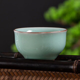 余着 哥窑品茗小茶杯官窑梅子青龙泉青瓷粉青釉功夫茶具 梅子青 1盏