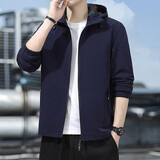 杰伽尼夹克男外套秋冬季韩版茄克衫上外穿休闲棒球服大码褂子外衣服男装 蓝色 XL