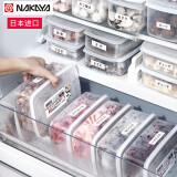 nakaya日本冰箱保鲜盒塑料密封食品级收纳盒水果冷冻饺子盒大号储物 冰箱冷冻盒【日本产】 3件套 1.1L