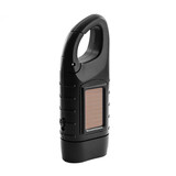 挺进者户外照明救援手电筒防灾应急救灾太阳能手电筒手摇发电吓小手电 黑色