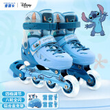 迪士尼（Disney）溜冰鞋套装男女初学者轮滑鞋直排旱冰鞋滑冰鞋可调节闪光轮