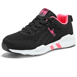 乔丹格兰（JOEDON GOLAN）休闲鞋女鞋秋季单网薄款轻便透气网鞋运动男情侣百搭板鞋单鞋女 梅红879（女款） 38