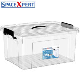 SPACEXPERT 衣物收纳箱塑料整理箱35L透明 1个装 带提手