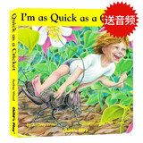 【送音频】我和蟋蟀一样快 英文原版绘本 I'm as Quick as a Cricket  纸板书廖彩杏书单di50本 Audrey Wood亲子互动学习图画故事书