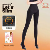 Let's slim2600G打底袜高腰美腿塑形加绒加厚女秋冬压力连裤袜 2600G黑色 连脚 1双 适合 -5~5度