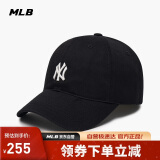 MLB帽子男女四季软顶棒球帽休闲运动鸭舌帽3ACP7701N-50BKS-F/黑色