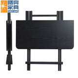 曙亮折叠桌 餐桌 便携式 户外摆摊 小桌子 家用简约租房 80*80*74黑色