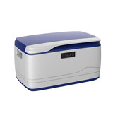 么西32L密码箱收纳箱带锁整理箱衣服衣物玩具塑料后备箱收纳大号车载 蓝色