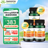 斯旺森（SWANSON）400mcg活性叶酸备孕孕妇孕全时期男士备孕不挑体质30粒*3瓶/组