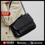 CAHOE KULLO官网官方真皮包包女包轻奢侈2024新款品牌女士斜挎包大容量流浪包 黑色-CK女包生日礼物送女友老婆 实用走心高级感送女朋友