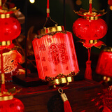 京唐新年春节红灯笼挂饰儿童手提发光花灯古风过年新年装饰古典宫灯