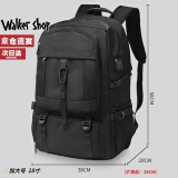 Walker Shop【品牌精选】双肩包男大容量旅游背包男户外行李包登山包男书包 【升级版】黑色  加大号