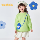 巴拉巴拉女童连衣裙秋冬新款宝宝针织衫裙子儿童童装甜美舒适