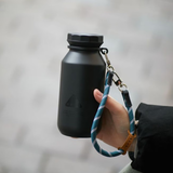 OPUS保温杯男士茶水分离泡茶杯大容量外出便携式水杯学生保温杯子户外 大石头-极地黑（蓝白双扣拎绳款）460ml