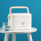 芈硕家用大容量医药箱急救箱家庭装小型急救箱双层药品收纳箱收纳药盒 中号白色