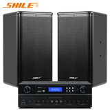 狮乐（SHILE）专业10英寸会议培训室功放音响组合 家庭娱乐Ktv唱歌背景音乐套装 OK555C+BX110