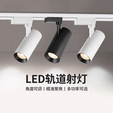 雷士照明led轨道射灯明装滑轨家用客厅三线导轨灯商用店铺射灯 【LED】白色 10瓦 4000K Ra90