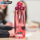 乐基因（nalgene）户外运动水杯塑料骑行随手杯子男女学生大容量便携直饮美国进口 5565-7024美唇红 650ml