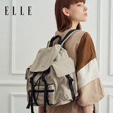 ELLE大容量旅行女双肩书包电脑包初高中生生日礼物23207灰