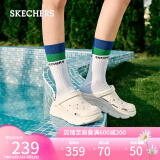 斯凯奇（Skechers）2024新款女鞋夏季泡泡鞋软弹厚底缓震外穿洞洞鞋时尚凉拖鞋111127