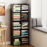 安尔雅 简易书架落地铁艺窄柜客厅置物架自由组合大容量书柜 2列5层