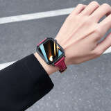X2025新款iwatch智能手表女士款蓝牙接打电话消息提醒支付测血压心率血氧睡眠监测情侣计步运动手表 酱梅子色【通话、离线支付、多运动模式、NFC】