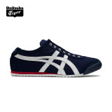 Onitsuka Tiger鬼塚虎男女鞋一脚蹬帆布透气休闲鞋MEXICO 66™ SLIP-ON D3K0N 深蓝色 42