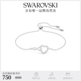 施华洛世奇（SWAROVSKI）Hyperbola手镯手链女轻奢小众送女友生日礼物女 镀白金色 5524421