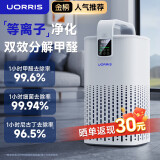 UORRIS德国欧瑞氏空气净化器 除甲醛分解式去烟除菌除异味 母婴家用卧室新房入住专用等负离子去醛净化器 椰奶白【分解式除甲醛丨高效除烟味异味】 等离子杀菌