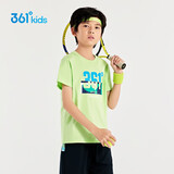 361°童装 儿童短袖2025夏季男女童6-14岁印花短T恤 绿150
