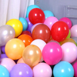 盛世泰堡气球生日装饰情侣告白求婚结婚庆典布置含打气筒珠光混色100个装