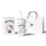 YANIS 3库洛米Kitty联名款保温杯女生高颜值保温杯中秋节送礼成人水杯 helloKitty保温杯送手提袋1200ml