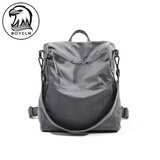 BOYCLN品牌 双肩包女 日系电脑背包尼龙帆布书包大容量旅行包通勤出差包 雾霾蓝
