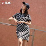 FILA 斐乐官方女子连衣裙夏季时尚休闲针织裙