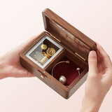 初心音乐盒生38女神节礼物送女生天空之城八音盒首饰盒儿童女生 天空之城音乐-胡桃木