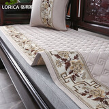 骆易家（Lorica）国色芳华-新中式红木沙发坐垫防滑四季通用实木家具罗汉床垫定制 米白色-国色芳华(莫奈彩麻) 999cm*999cm 【联系客服定制 】
