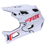 蝠狸（BATFOX）美国FOX头盔山地车全盔BMX越野全盔速降绿道林道全盔自行车安全帽 LA108-白红 M(55-58CM)