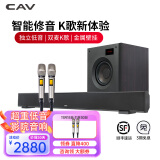 CAV TM1120 回音壁音响5.1 电视音响影响客厅家用ktv家庭影院套装低音炮无线蓝牙环绕投影仪长条音箱 套装二：AL110/SW38K【无线双麦重低音】 投影仪电视音响回音壁soundbar