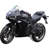 顶尊（DINGZUN）地平线电动大跑车幻影R3趴赛两轮电动摩托车成人72V电摩可上牌 亮黑17寸2000W电机 72V45A 6个电瓶